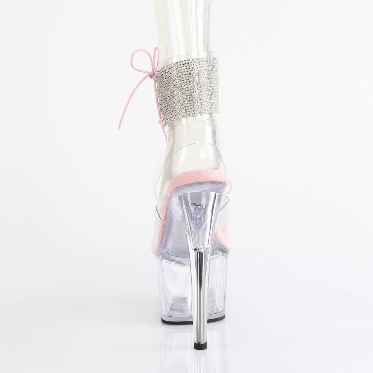 7" Heel, 2 3/4" Pf Rhinestoned Ankle Cuff Sandal Pleaser Pleaser ADORE/791/2RS