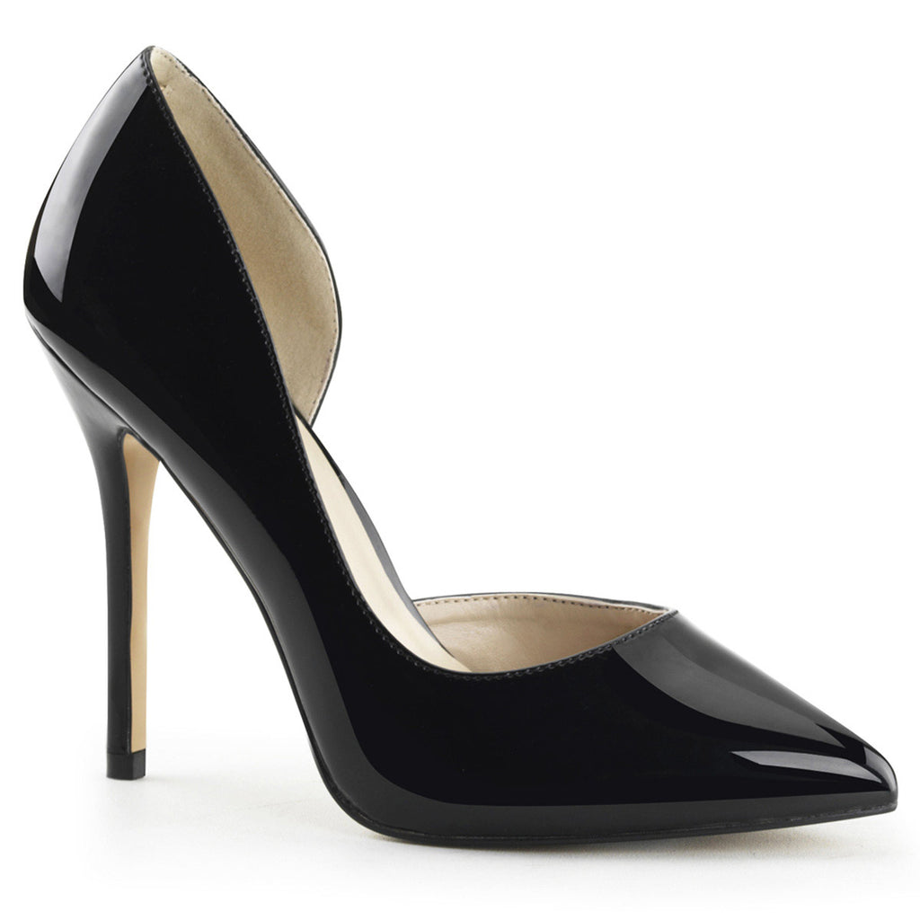 Elegant Half D'Orsay Pointed Toe Pumps Stiletto High Heels Shoes Pleaser Pleaser AMUSE/22