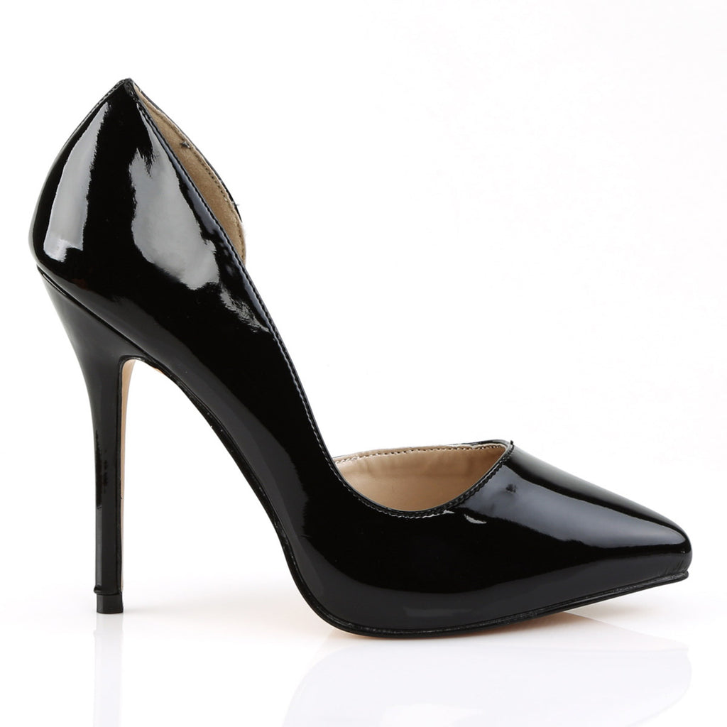 Elegant Half D'Orsay Pointed Toe Pumps Stiletto High Heels Shoes Pleaser Pleaser AMUSE/22