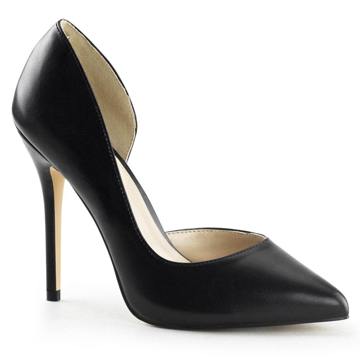 Elegant Half D'Orsay Pointed Toe Pumps Stiletto High Heels Shoes Pleaser Pleaser AMUSE/22
