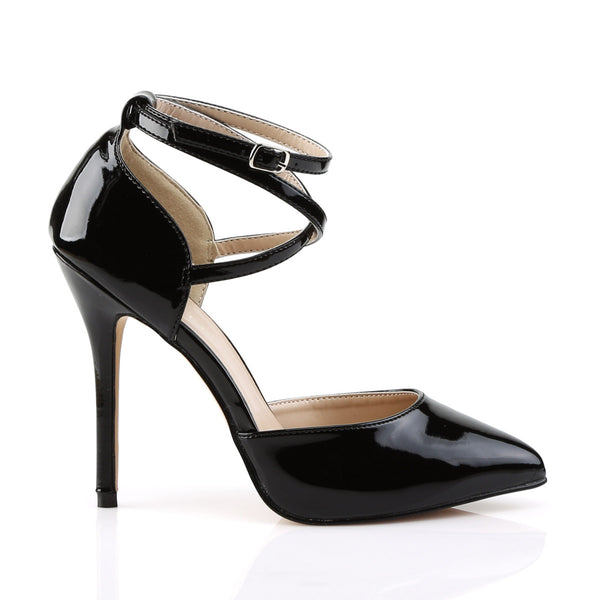 Elegant Pointed Toe D'Orsay Pumps Ankle Strap High Heels Shoes Pleaser Pleaser AMUSE/25
