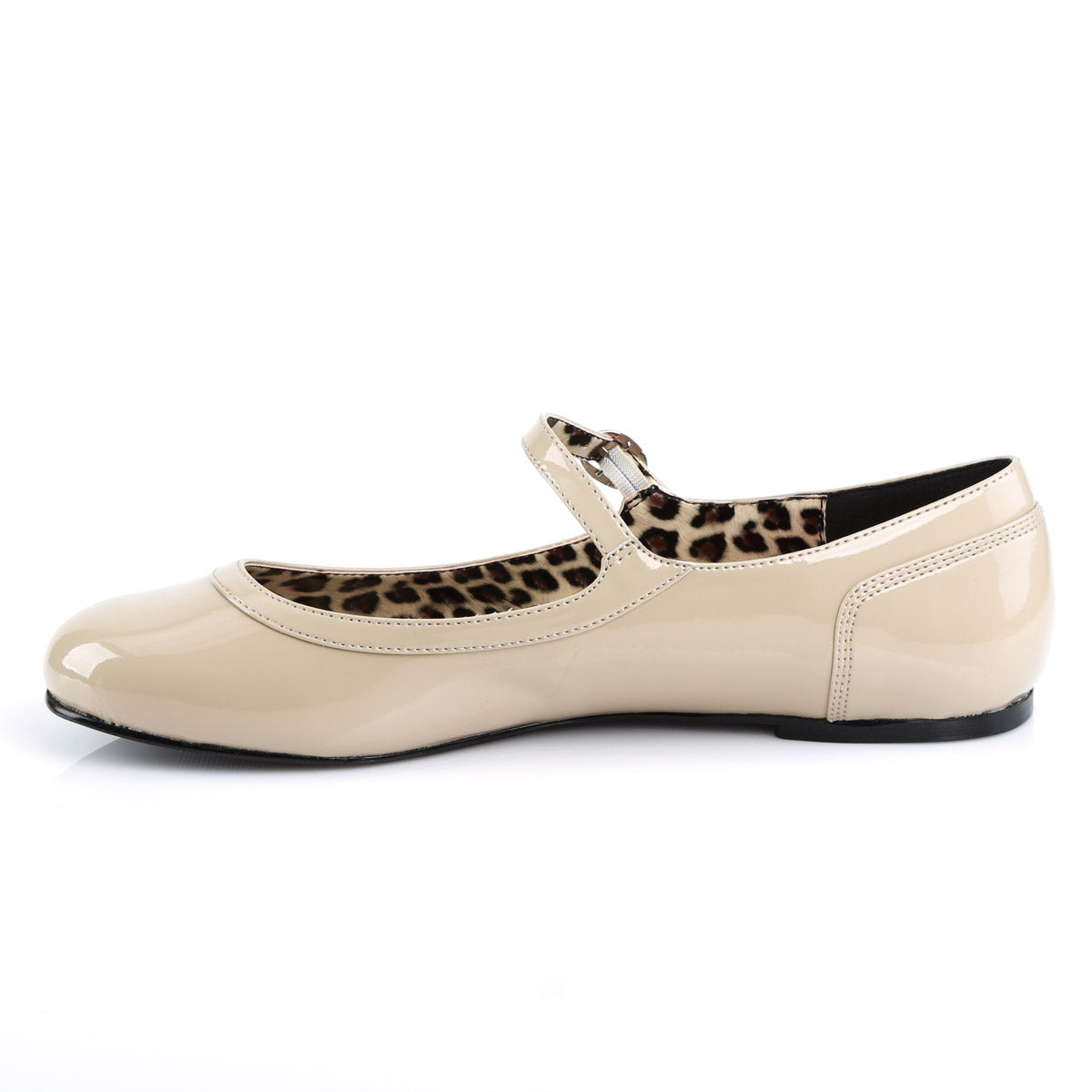 Mary Jane Ballet Flat Cream Pat Pleaser Pink Label ANNA/02