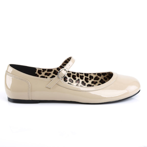 Mary Jane Ballet Flat Cream Pat Pleaser Pink Label ANNA/02