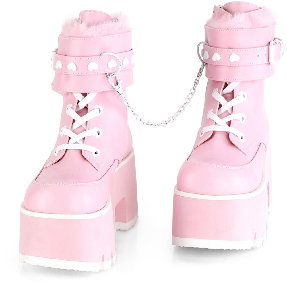 3" Chunky Heel, 2" PF Lace-Up Ankle BT, Side Zip Secondary image