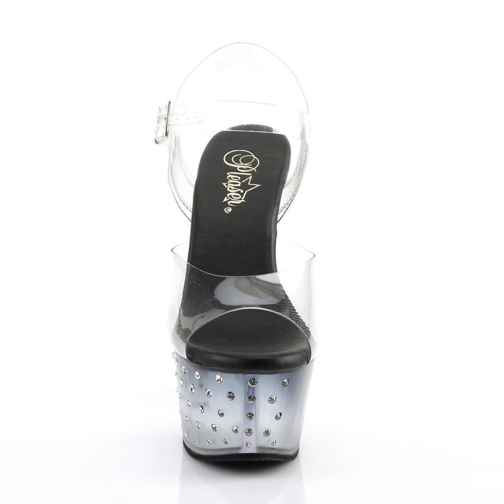 6" Heel, 2 1/4" PF Ankle Strap Sandal W/ RS Pleaser Pleaser ASPIRE/608STD