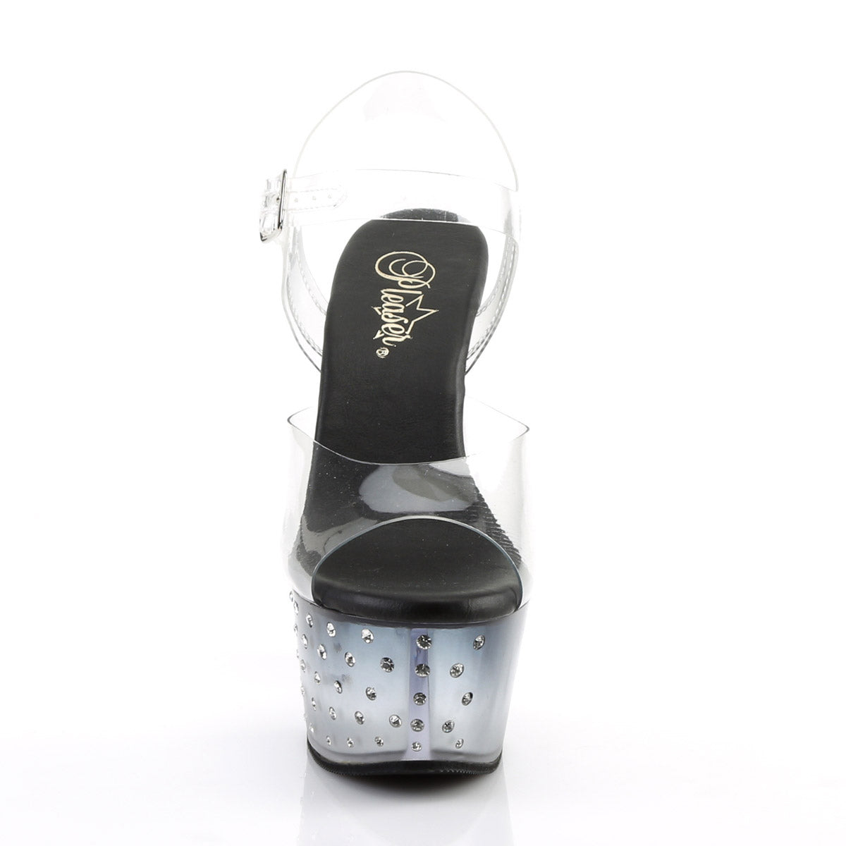 6" Heel, 2 1/4" PF Ankle Strap Sandal W/ RS Pleaser Pleaser ASPIRE/608STD