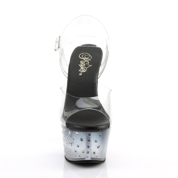 6" Heel, 2 1/4" PF Ankle Strap Sandal W/ RS Pleaser Pleaser ASPIRE/608STD