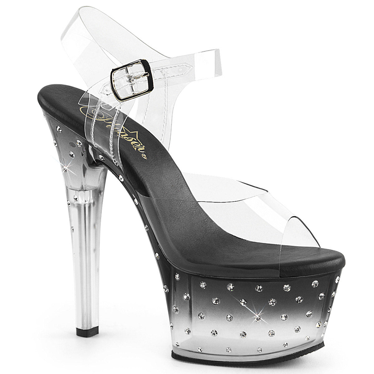 6" Heel, 2 1/4" PF Ankle Strap Sandal W/ RS Pleaser Pleaser ASPIRE/608STD Main image