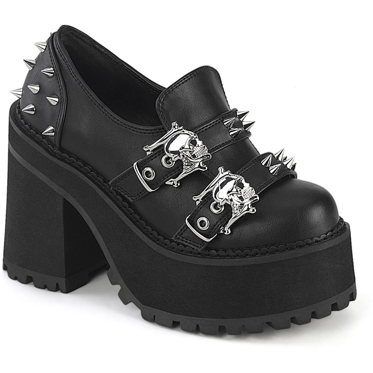 4 3/4" Heel, 2 1/4" Pf Loafer Pleaser Demonia ASSAULT/38 Main image
