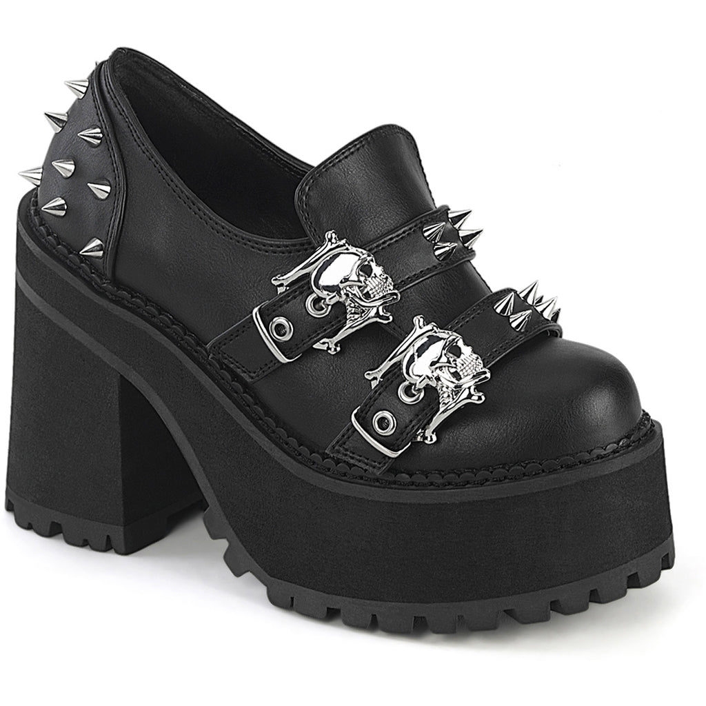 4 3/4" Heel, 2 1/4" Pf Loafer Pleaser Demonia ASSAULT/38