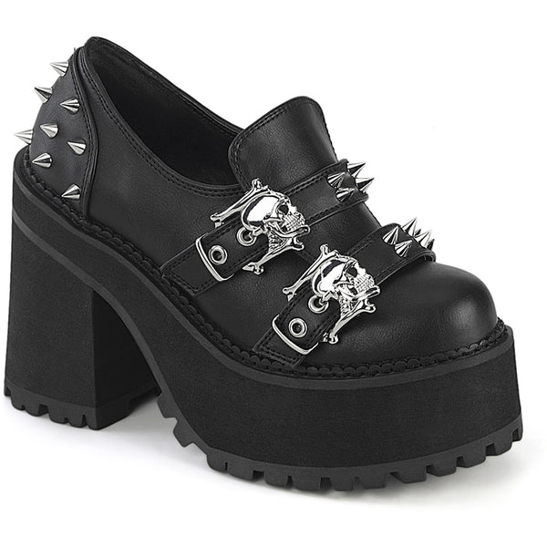 4 3/4" Heel, 2 1/4" Pf Loafer Pleaser Demonia ASSAULT/38
