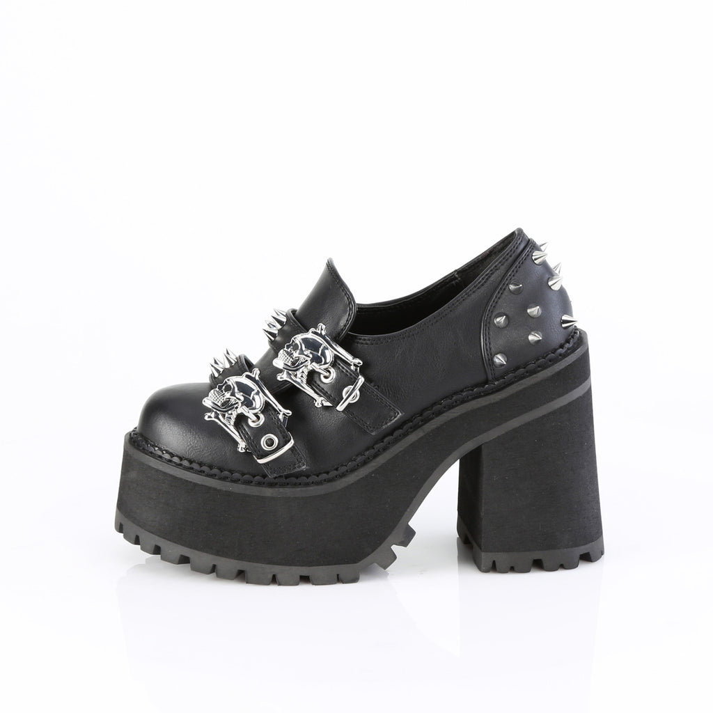 4 3/4" Heel, 2 1/4" Pf Loafer Pleaser Demonia ASSAULT/38