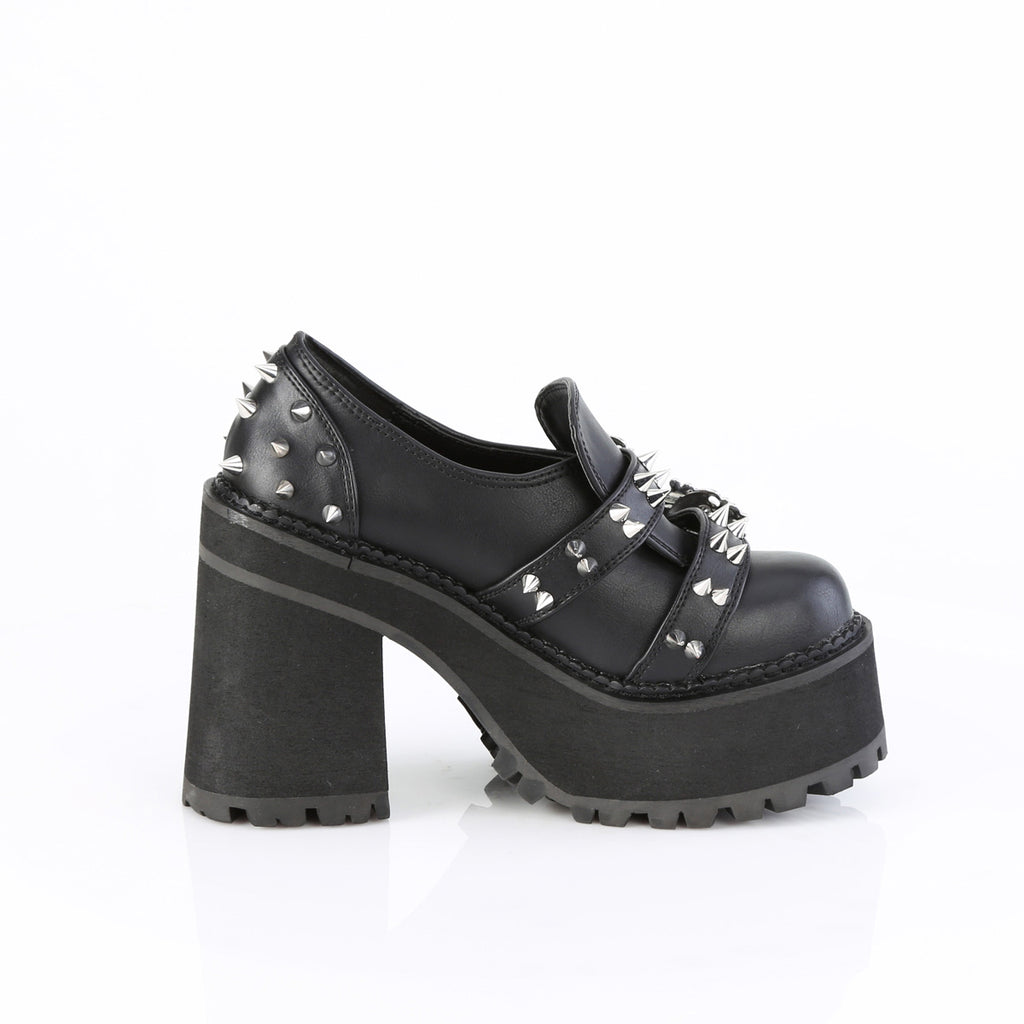 4 3/4" Heel, 2 1/4" Pf Loafer Pleaser Demonia ASSAULT/38