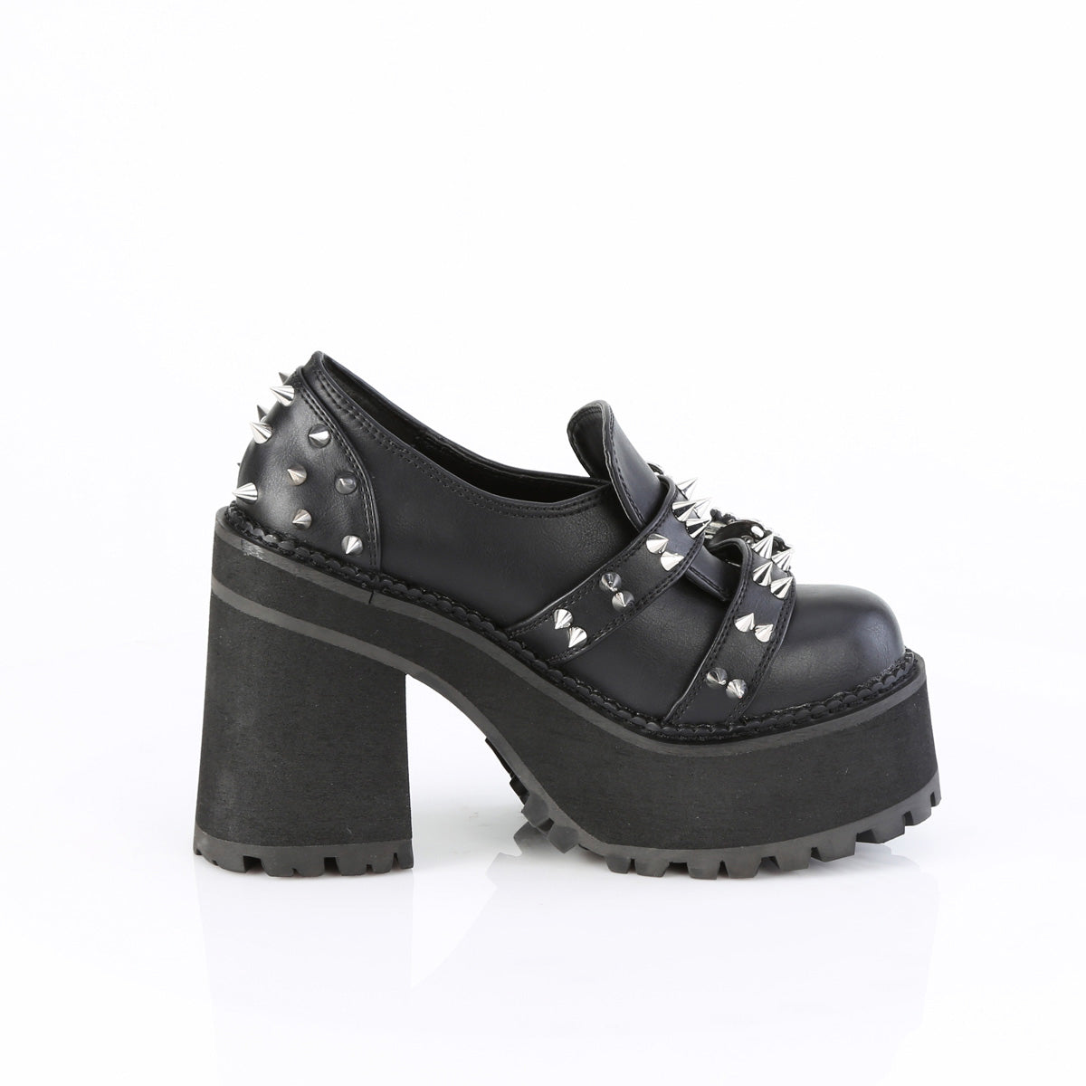 4 3/4" Heel, 2 1/4" Pf Loafer Pleaser Demonia ASSAULT/38