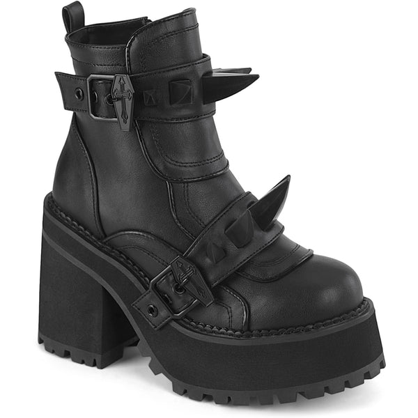 4 3/4" Heel, 2 1/4" Pf Ankle Boot, Inside Zip Pleaser Demonia ASSAULT/72