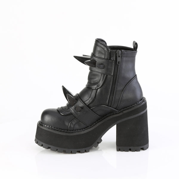 4 3/4" Heel, 2 1/4" Pf Ankle Boot, Inside Zip Pleaser Demonia ASSAULT/72