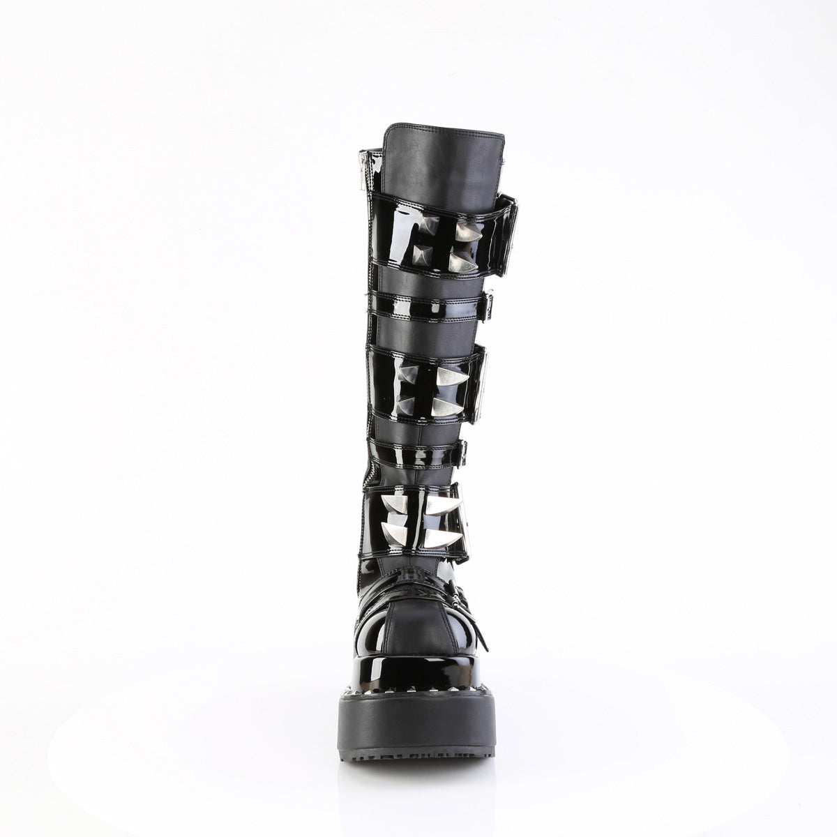 Demonia Bear 215 Knee High Platform Boots with Buckle and Pyramid Studs Secondary image