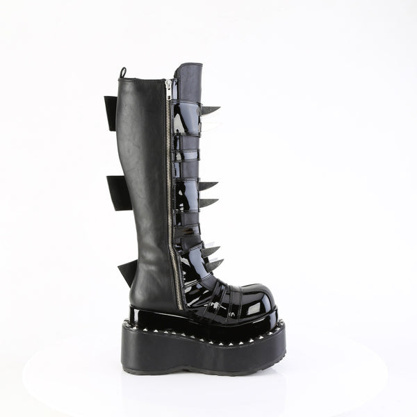 4 1/2" Tiered Pf Buckle Knee High, Inside Zip Pleaser Demonia BEAR/215