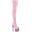 7" Heel, 2 3/4" Pf Peep Toe Thigh Boot W/Rs, Side Zip Pleaser Pleaser BEJ3011-7/BPHG/BPRS
