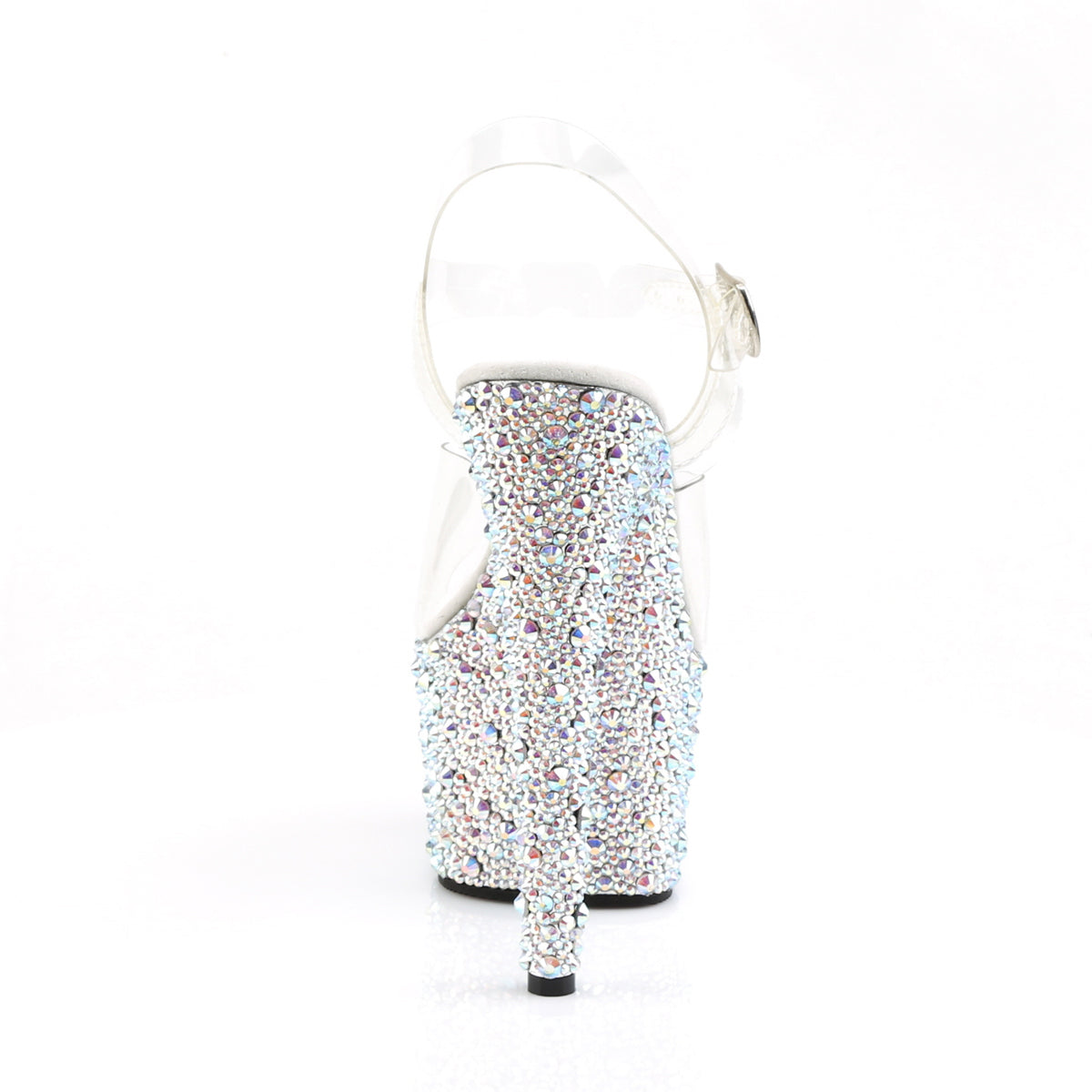 7" Heel, 2 3/4" Pf Ankle Strap Sandal W/Multi Sized Rs Pleaser Pleaser BEJEWELED/708MS