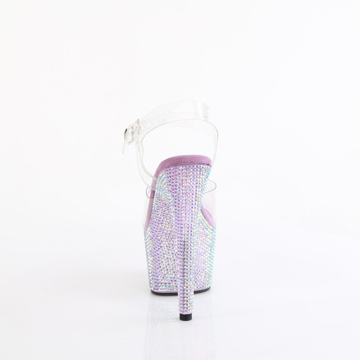 7" Heel, 2 3/4" Pf Ankle Strap Sandal W/ Resin Rs Pleaser Pleaser BEJEWELED/708RRS