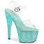 7" Heel, 2 3/4" Pf Ankle Strap Sandal W/ Resin Rs Pleaser Pleaser BEJEWELED/708RRS