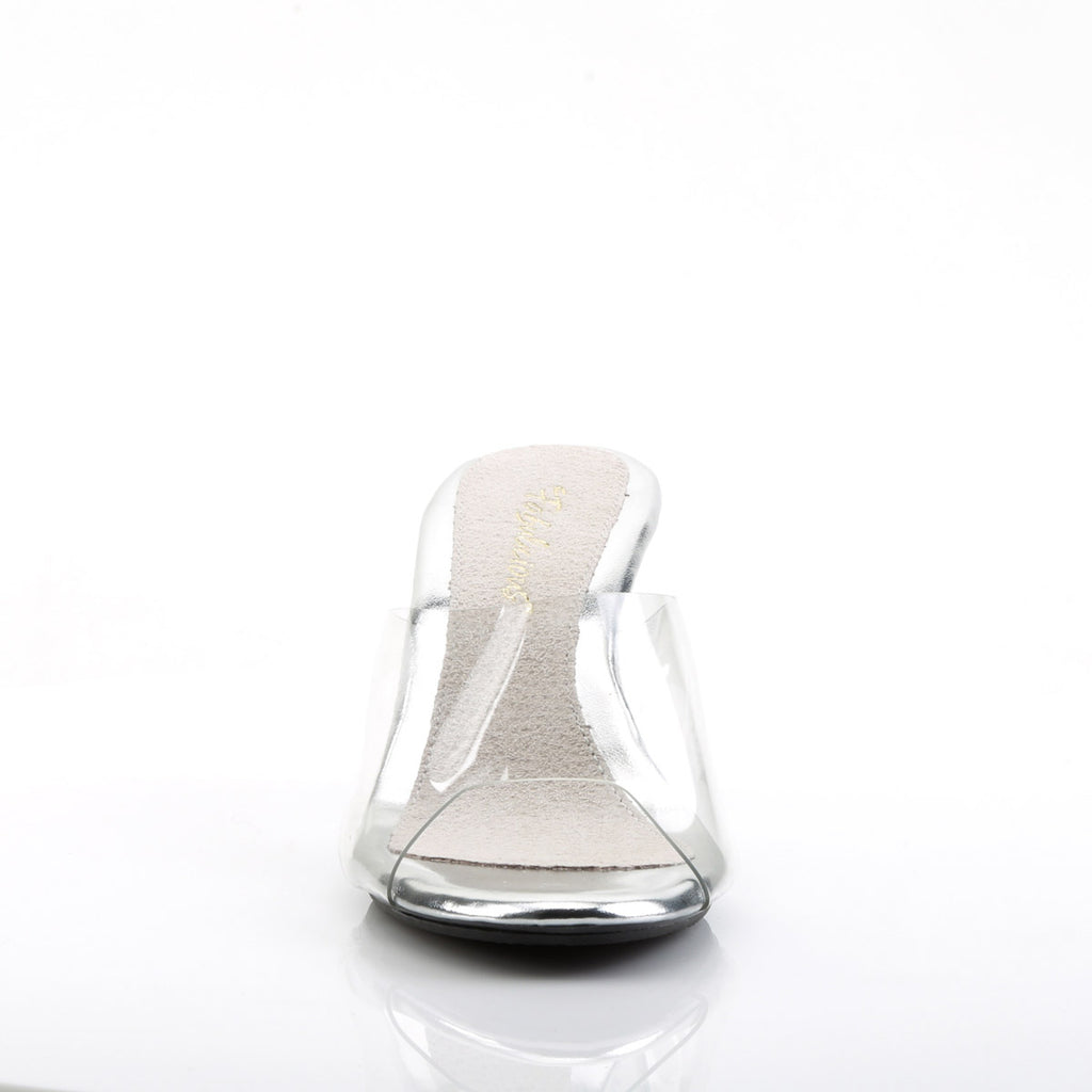 Sexy Open Toe Clear Upper Slip On Slippers Mules High Heels Shoes Pleaser Fabulicious BELLE/301
