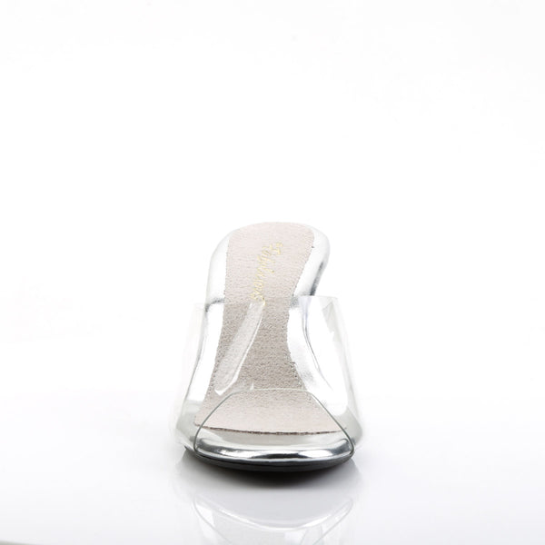 Sexy Open Toe Clear Upper Slip On Slippers Mules High Heels Shoes Pleaser Fabulicious BELLE/301