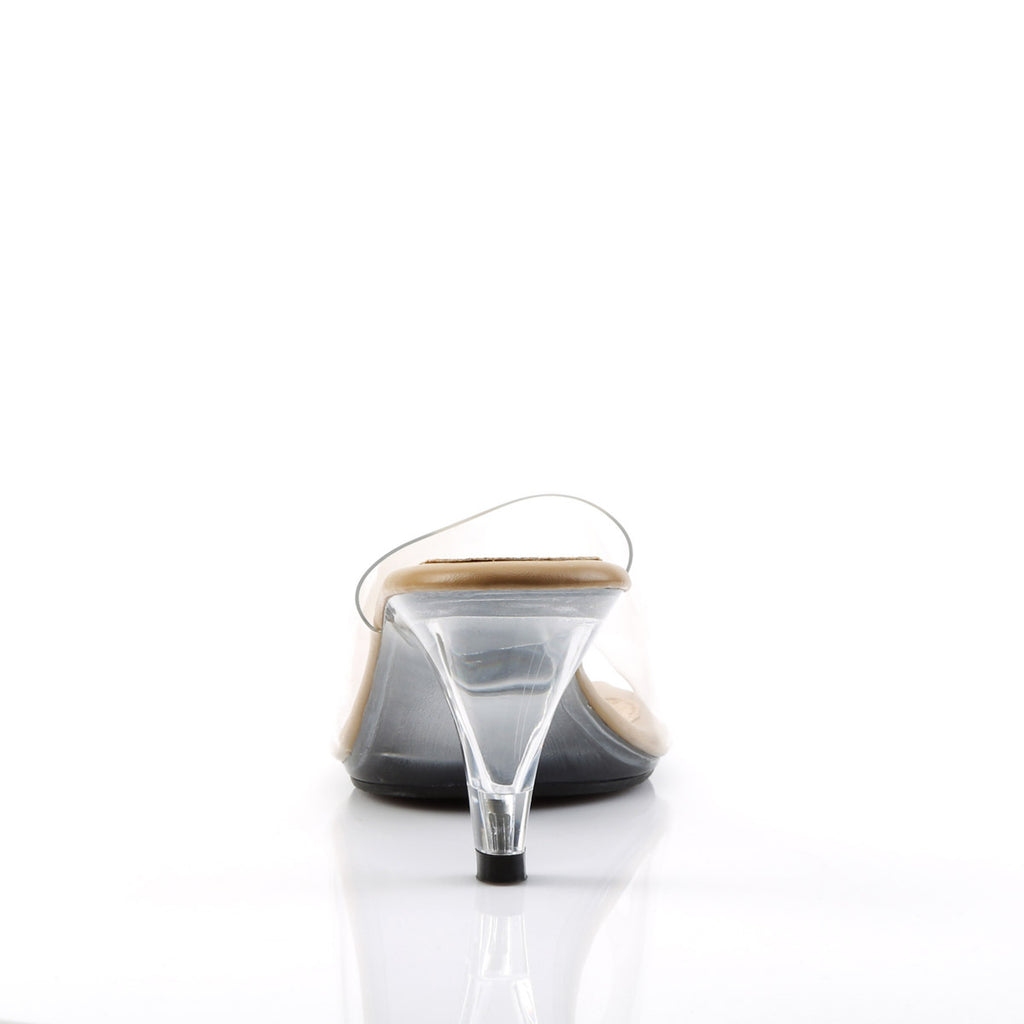Sexy Open Toe Clear Upper Slip On Slippers Mules High Heels Shoes Pleaser Fabulicious BELLE/301