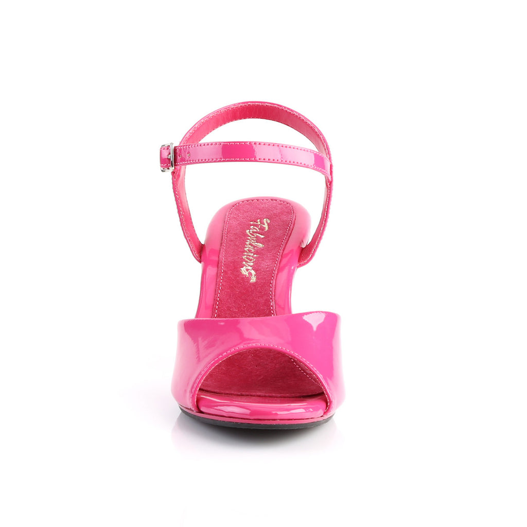 3" Heel, 1/8" PF Ankle Strap Sandal Hot Pink Pat/Hot Pink Pleaser Fabulicious BELLE/309