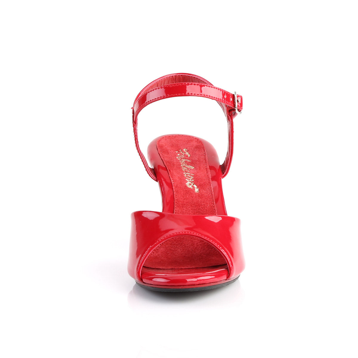 3" Heel, 1/8" PF Ankle Strap Sandal Red Pat/Red Pleaser Fabulicious BELLE/309