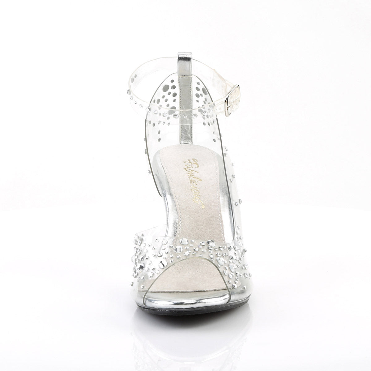 3" Heel, 1/8" PF Ankle Strap Sandal W/ RS Clr/Clr Secondary image