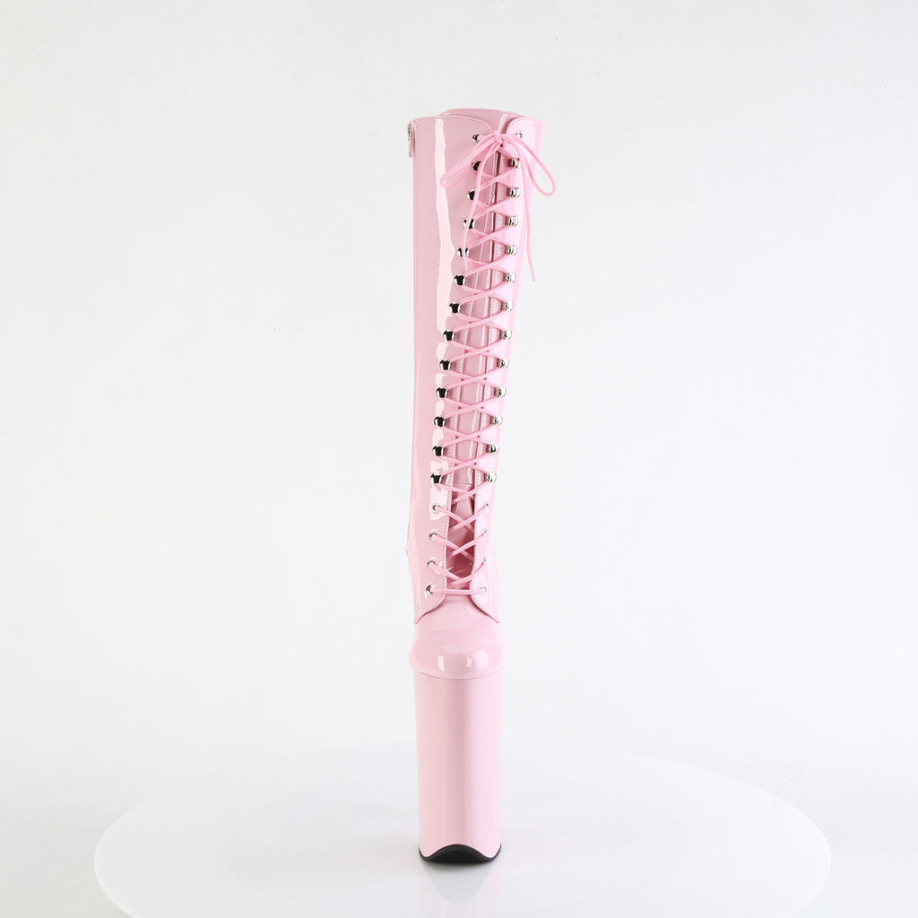 10" Heel, 6 1/4" Pf Lace-Up Front Knee High Boot, Side Zip Pleaser Pleaser BEYOND/2020