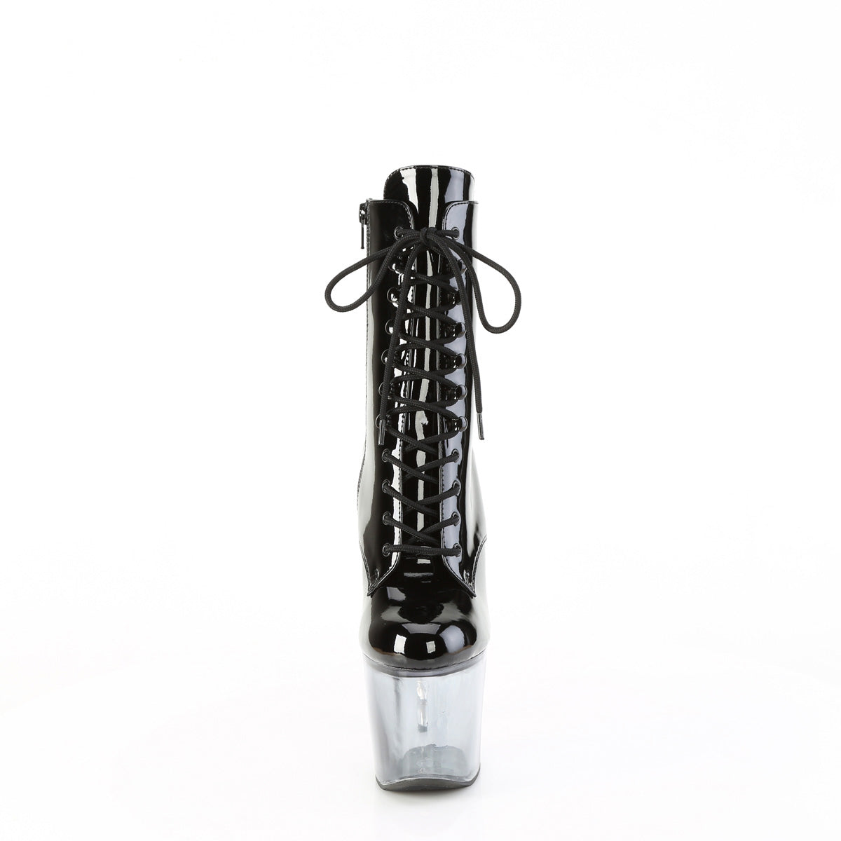 Pleaser 7 Inch Heel Platform Lace-Up Patent Ankle Boots for Women Secondary image
