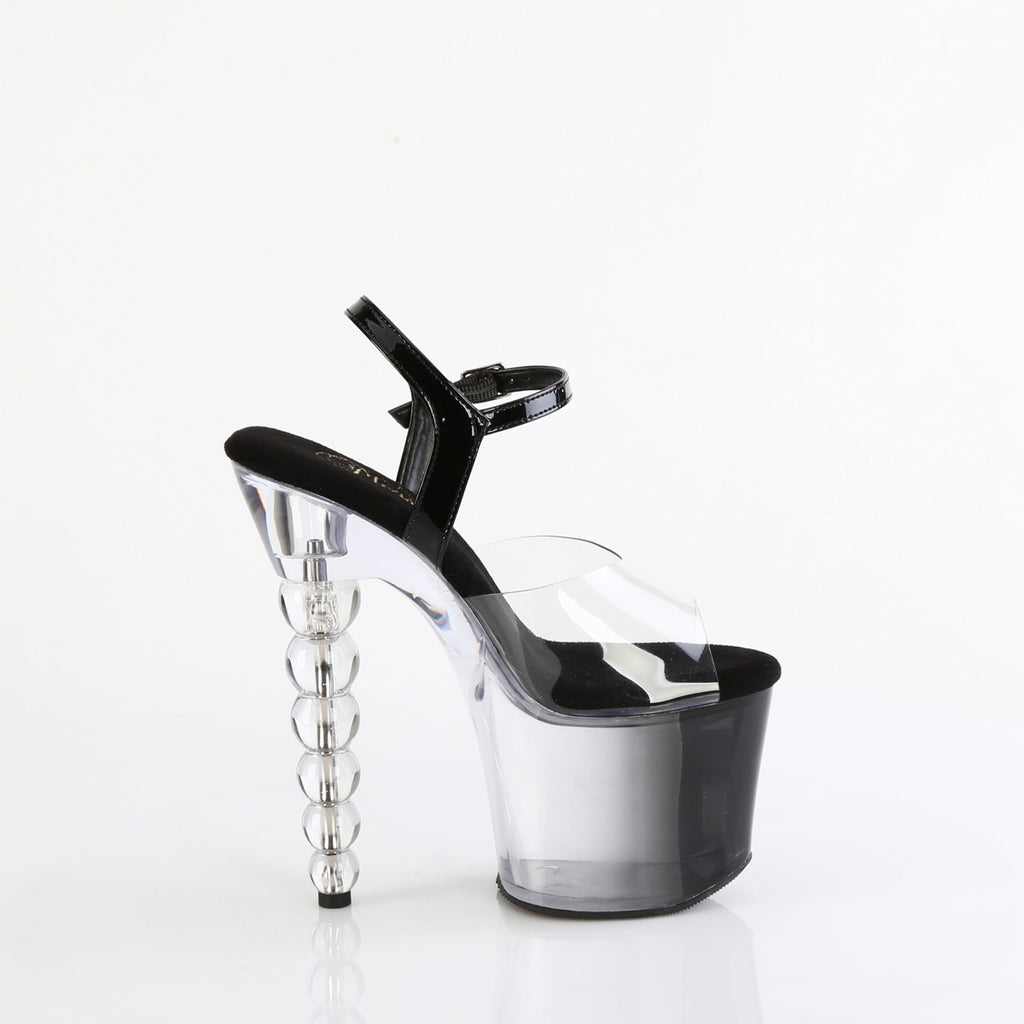 7" Heel, 2 3/4" Pf Ankle Strap Sandal Pleaser Pleaser BLISS/708/1BC