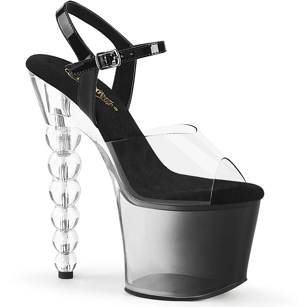 7" Heel, 2 3/4" Pf Ankle Strap Sandal Pleaser Pleaser BLISS/708/1BC