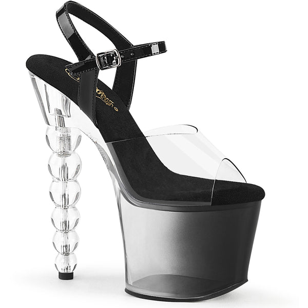 7" Heel, 2 3/4" Pf Ankle Strap Sandal Pleaser Pleaser BLISS/708/1BC