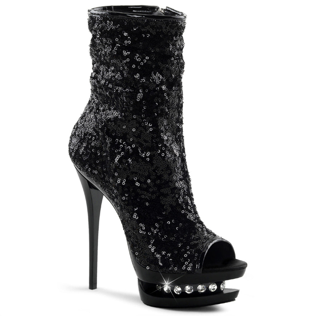 Sexy Glitter Booties Rhinestone Platform Stiletto High Heels Shoes Pleaser Pleaser BLONDIE/R/1008