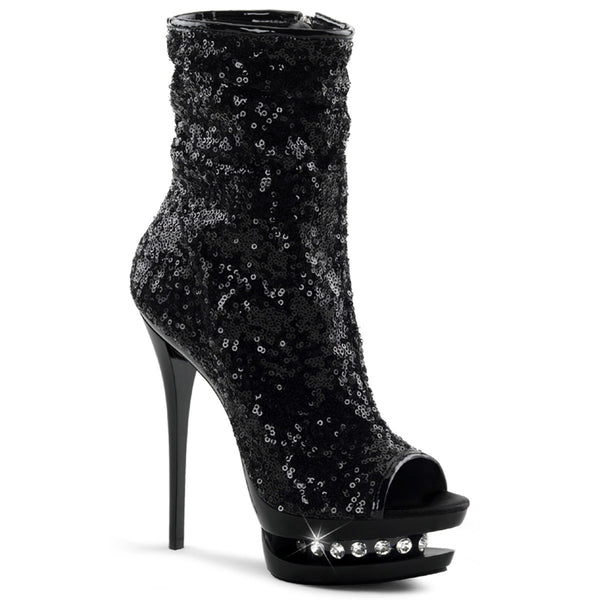 Sexy Glitter Booties Rhinestone Platform Stiletto High Heels Shoes Pleaser Pleaser BLONDIE/R/1008