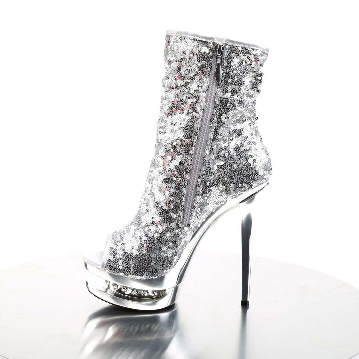 Sexy Glitter Booties Rhinestone Platform Stiletto High Heels Shoes Pleaser Pleaser BLONDIE/R/1008