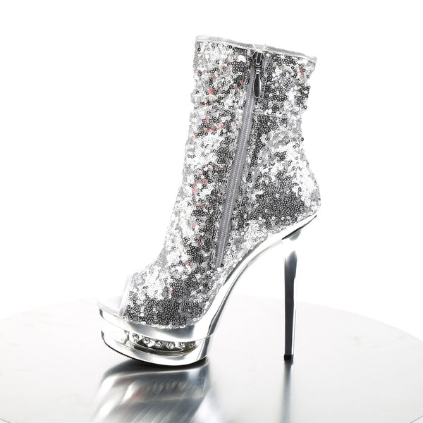 Sexy Glitter Booties Rhinestone Platform Stiletto High Heels Shoes Pleaser Pleaser BLONDIE/R/1008