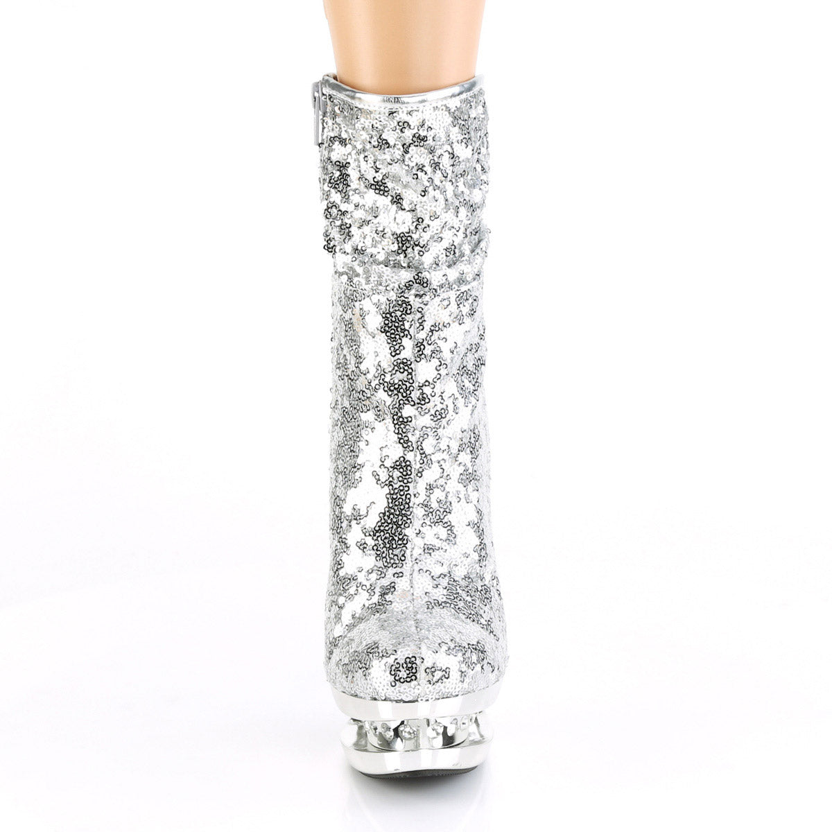 6" Heel, 1 1/2" Pf Sequined Ankle Boot, Side Zip Secondary image
