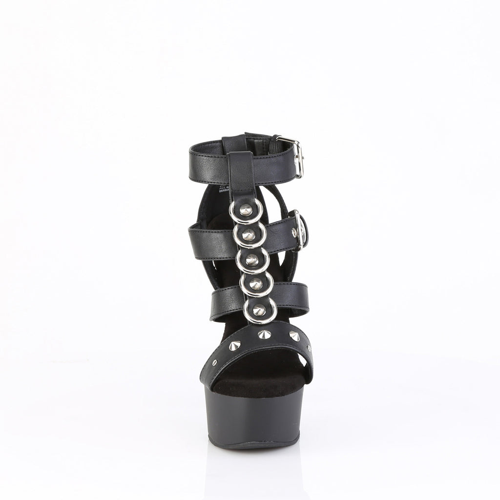 6" Heel, 1 3/4" Pf Strappy T-Strap Close Back Sandal Pleaser Pleaser CAPTIVA/658