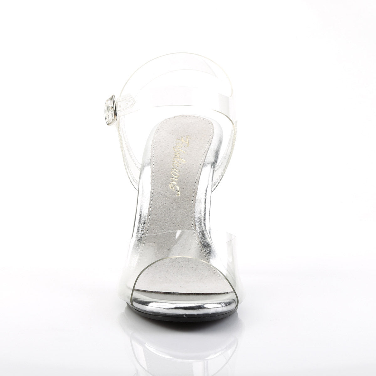 Fabulicious Caress-408 Clear Upper Ankle Strap Stiletto High Heel Sandals for Women Secondary image