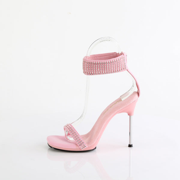4 1/2" Heel, 1/4" Pf Ankle Strap Sandal W/Rs, Back Zip Pleaser Fabulicious CHIC/40