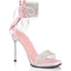 4 1/2" Heel, 1/4" Pf Ankle Cuff Sandal W/Rs, Back Zip Pleaser Fabulicious CHIC/47