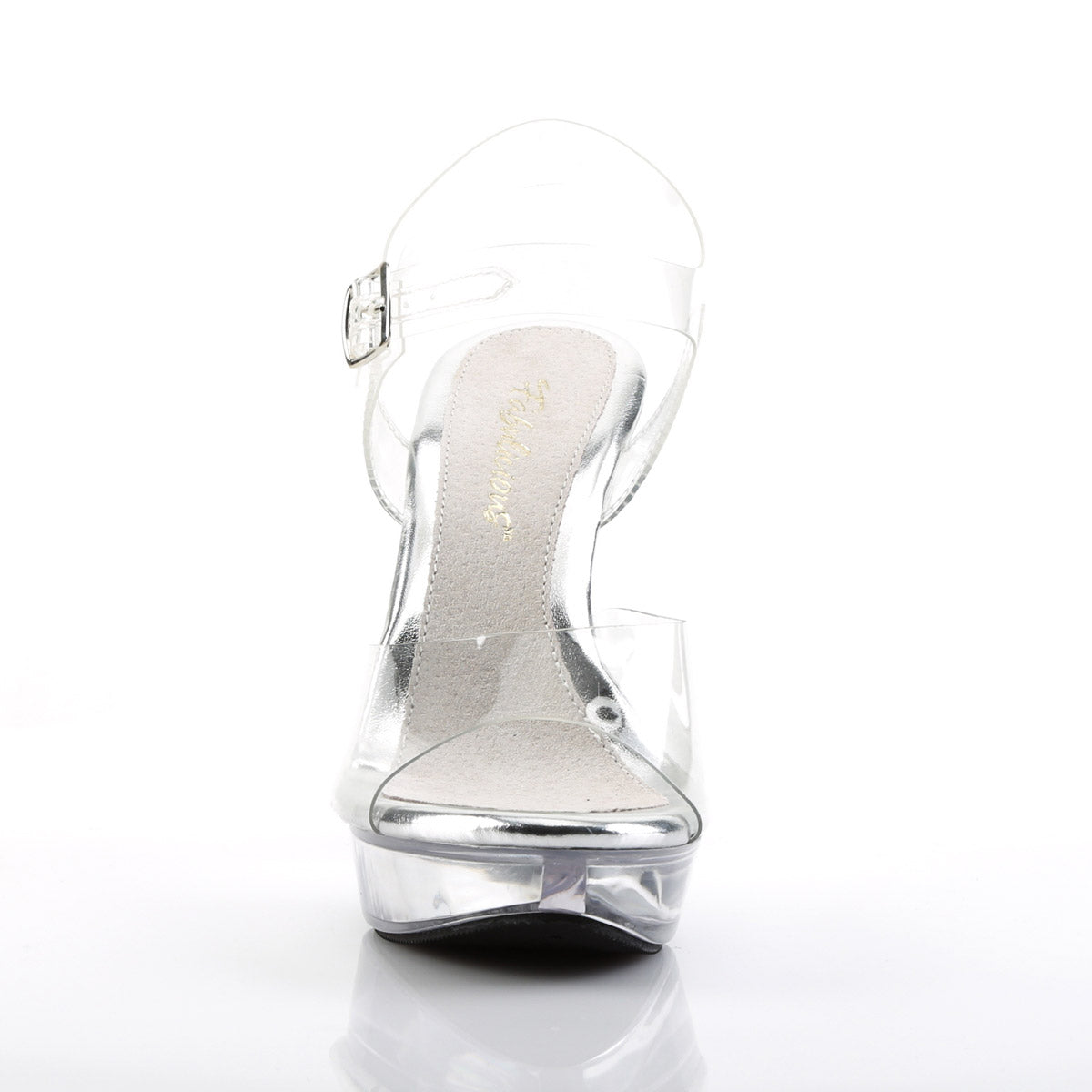Fabulicious Cocktail-508 Clear Ankle Strap Platform Stiletto High Heels for Women Secondary image