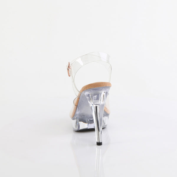 5" Heel, 1" Pf Ankle Strap Sandal Pleaser Fabulicious COCKTAIL/508
