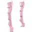 8" Heelless, 3" Pf Lace-Up Front Thigh Boot, Side Zip Pleaser Pleaser CRAZE/3028