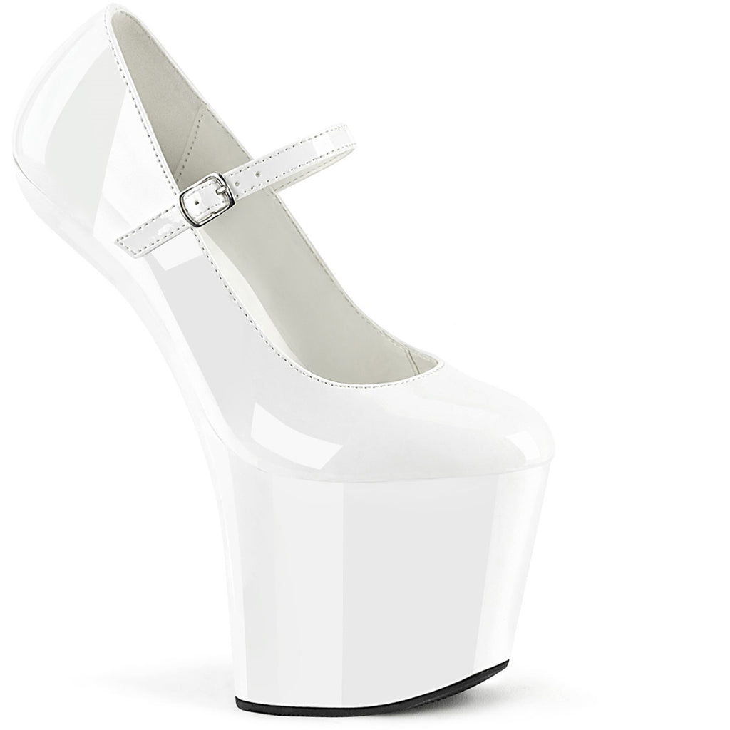 8" Heelless, 3" Pf Mary Jane Pump Pleaser  CRAZE/880